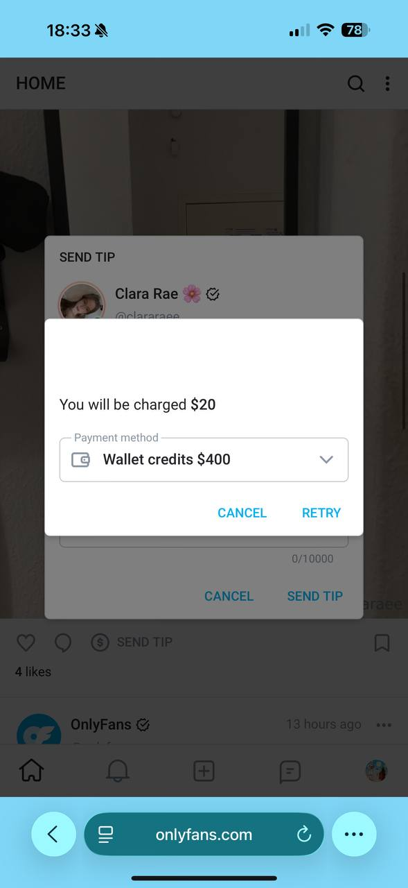رصيد 400$ wallet screenshot — تأكيد شاشة الإرسال